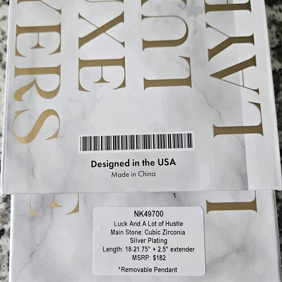 Bomb Party 2025 Luxe Layer Lucky Pendant Silver Necklace - Picture 2 of 3
